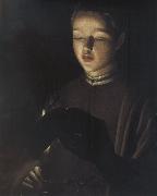 Georges de La Tour jeune chanteur oil painting on canvas